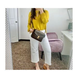 White high waist wide leg jeans